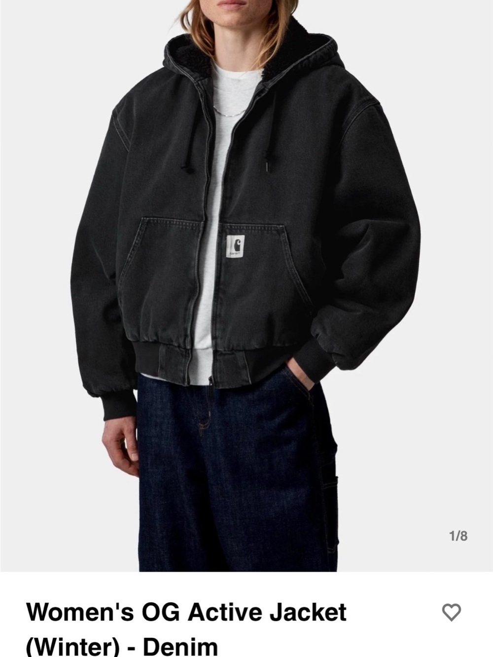 Carhartt Black Women's Hooded Bomber Jacket
